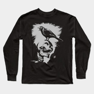 Skull And Raven Long Sleeve T-Shirt